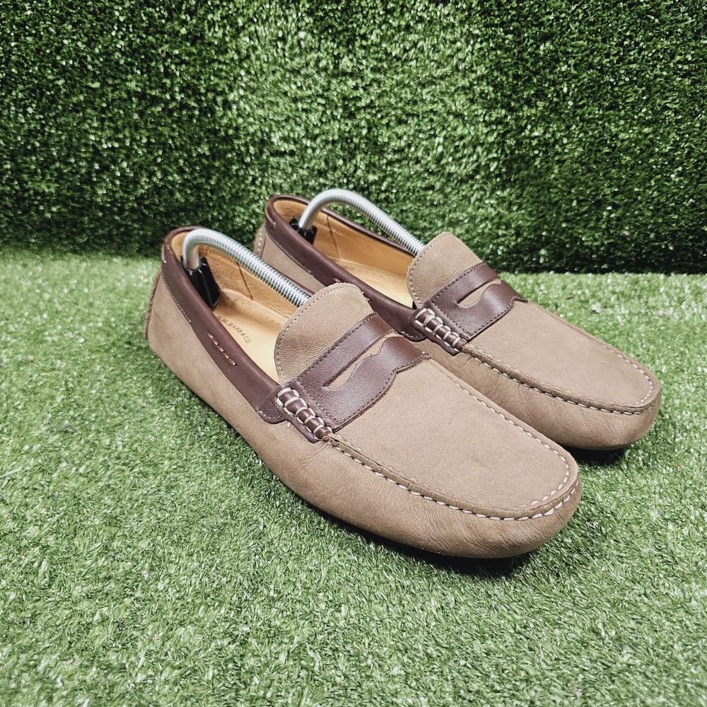 G.H. Bass & Co Monte Brown Leather Driving Penny Slip On Loafers Mens Size 11